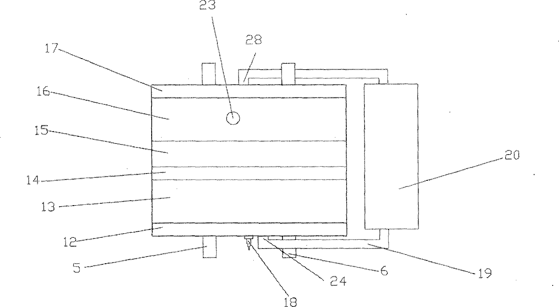 Four-rotor cold and hot double-chamber rotary engine