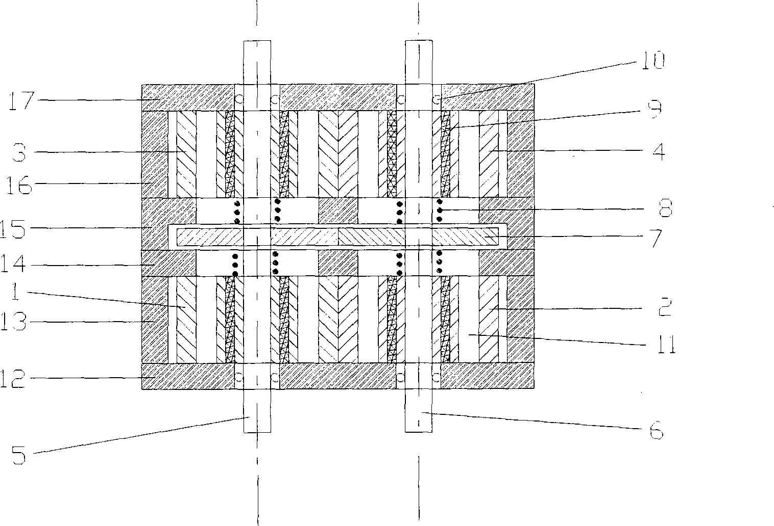 Four-rotor cold and hot double-chamber rotary engine