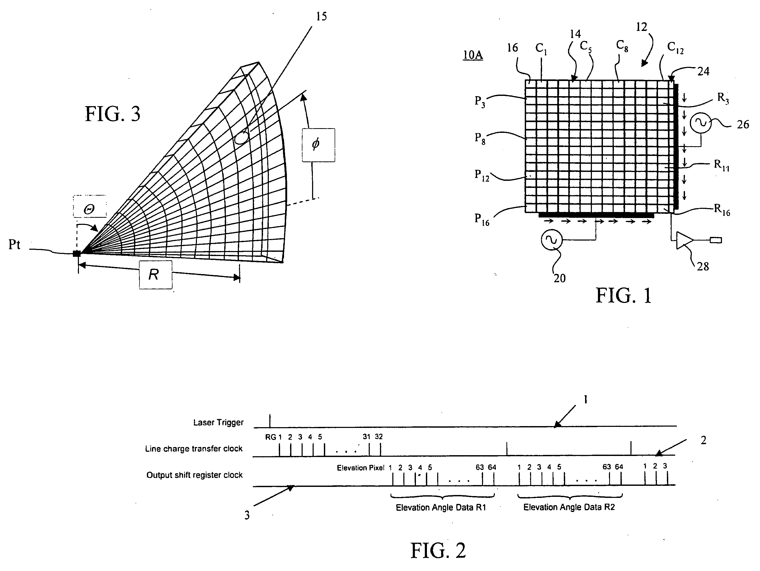 Single axis CCD time gated ladar sensor