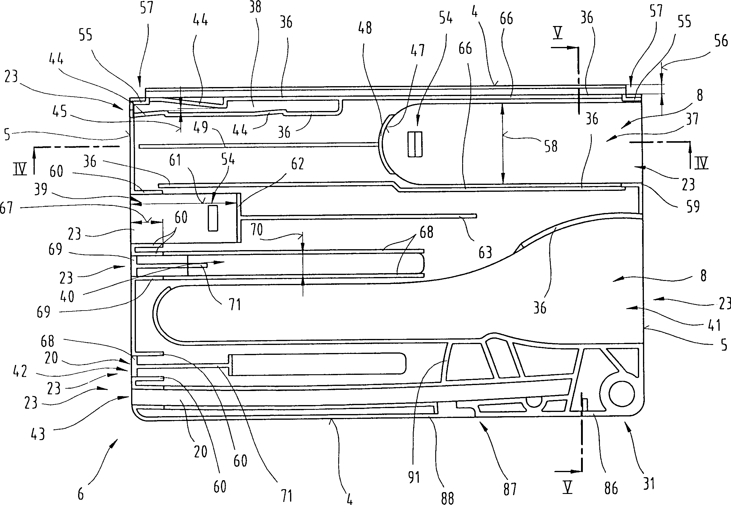 Functional part holder, especially penknife