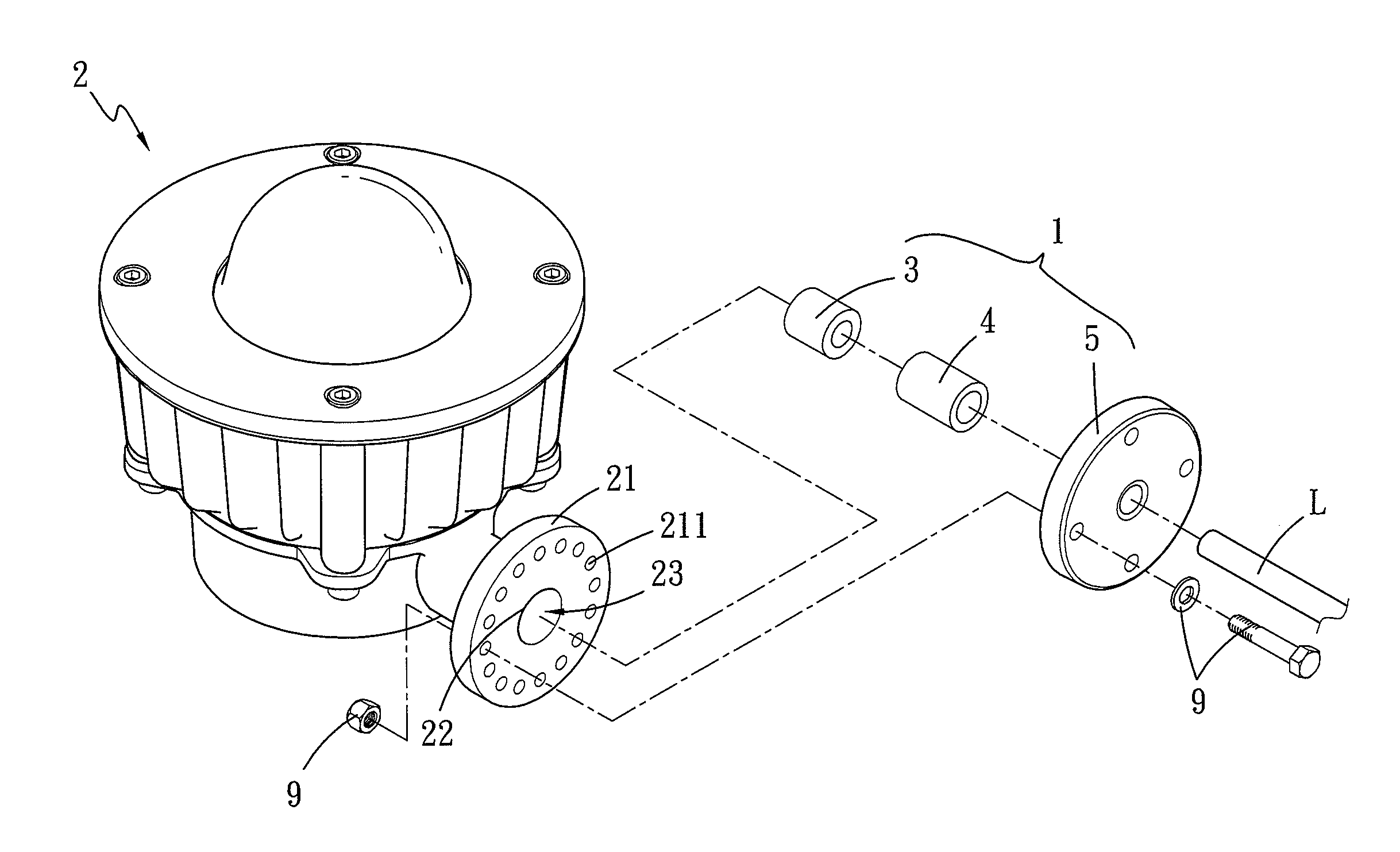 Explosion-proof lamp cable gland