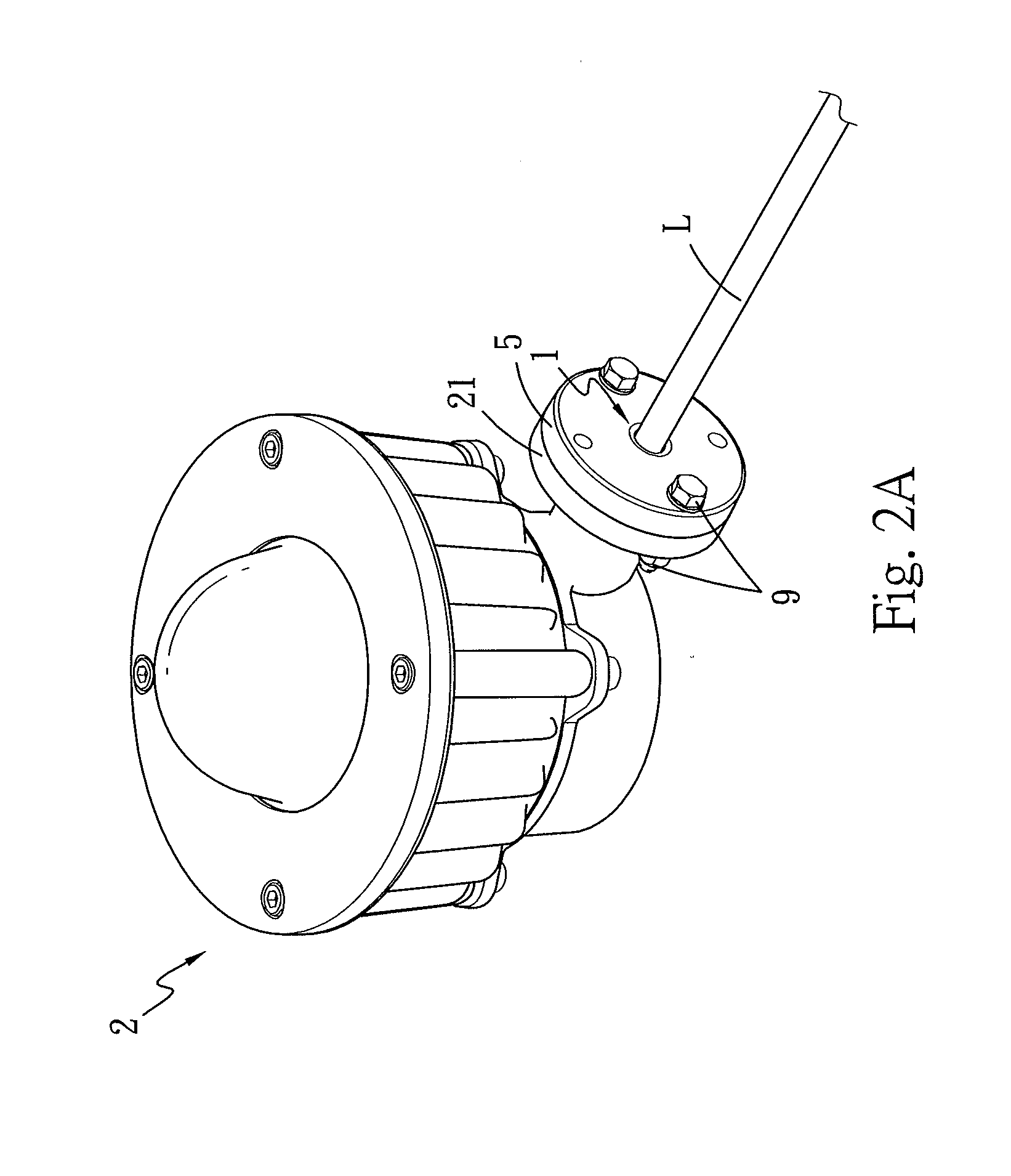 Explosion-proof lamp cable gland