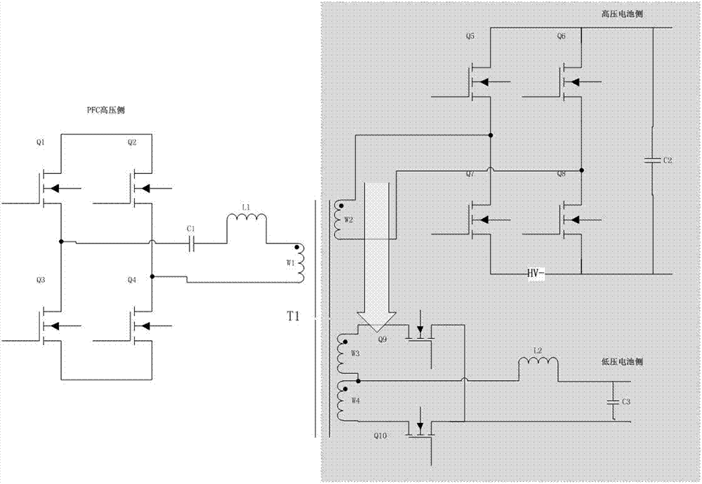 Integrated circuit of vehicle-mounted charger and DCDC