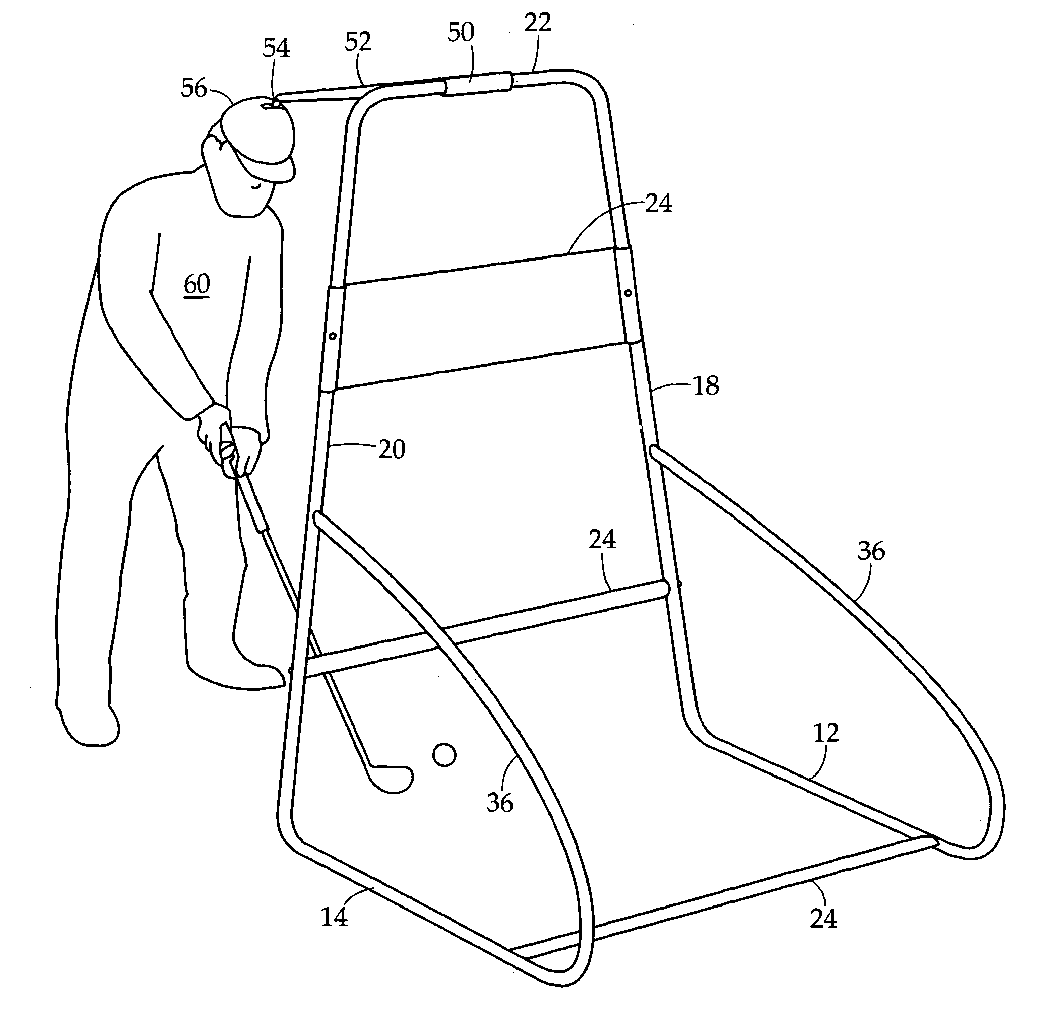 Training apparatus for improving a golf swing