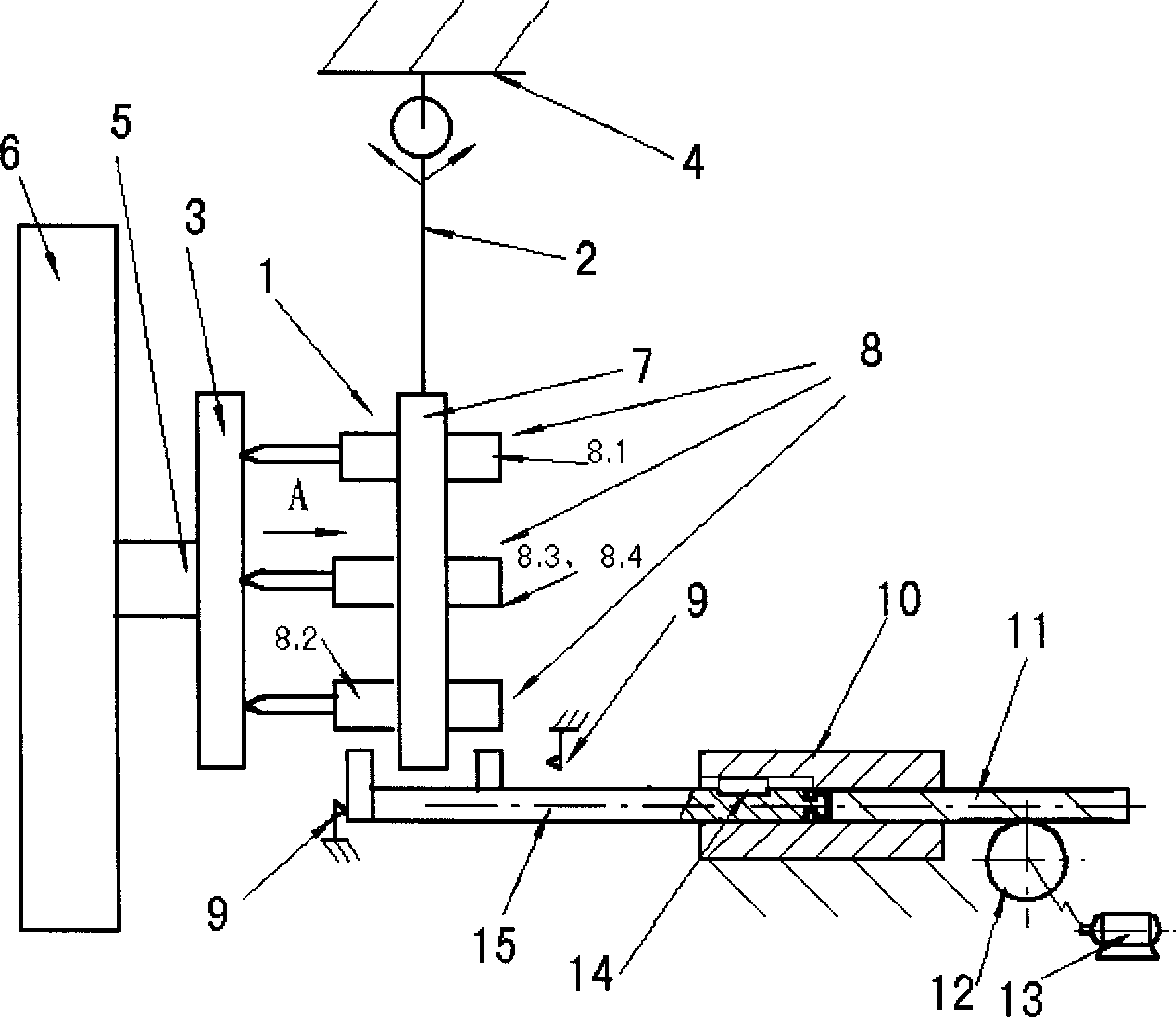 Autoamtic monitor method and device for safety of mining headframe