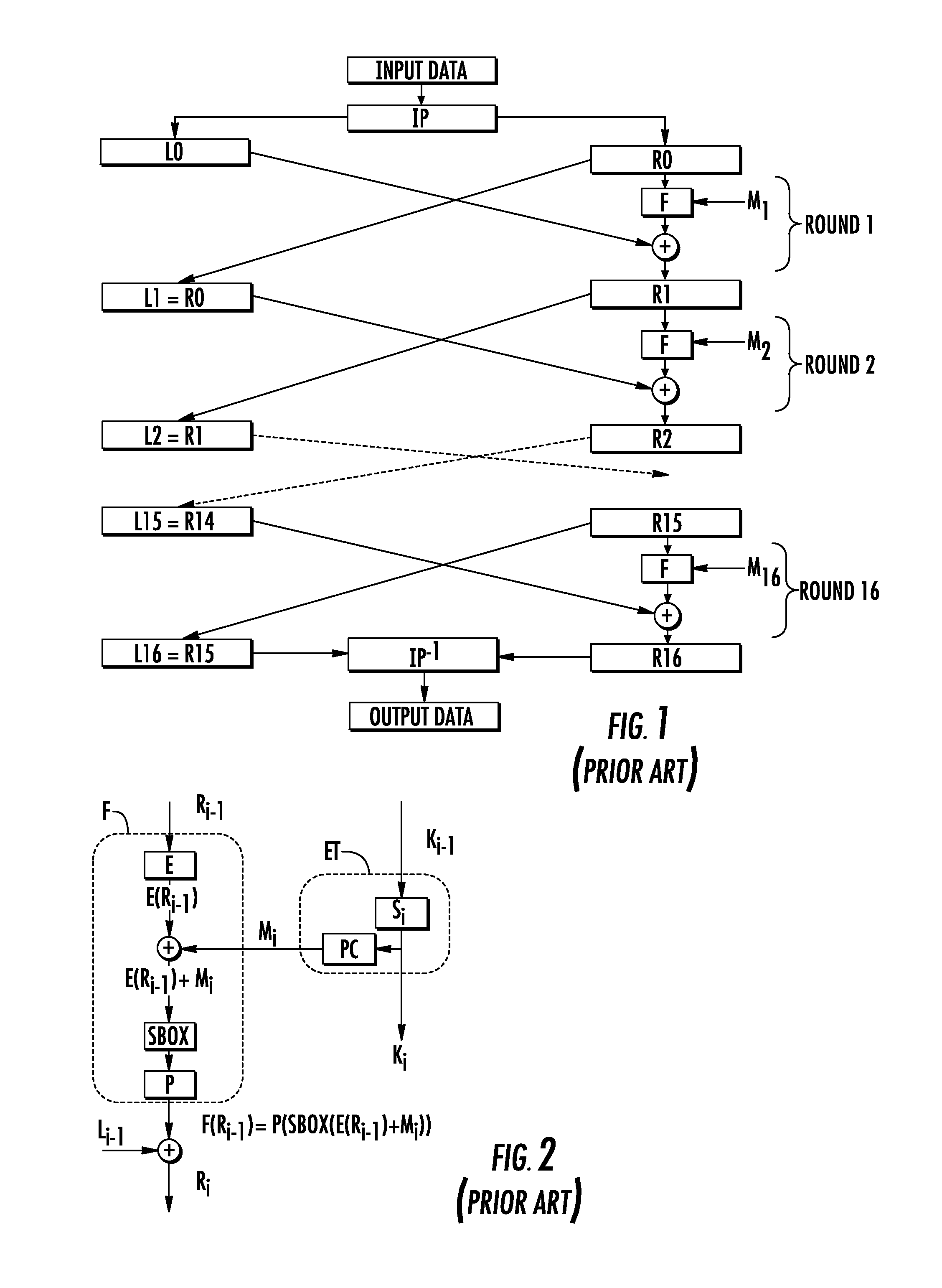 Protected encryption method and associated component