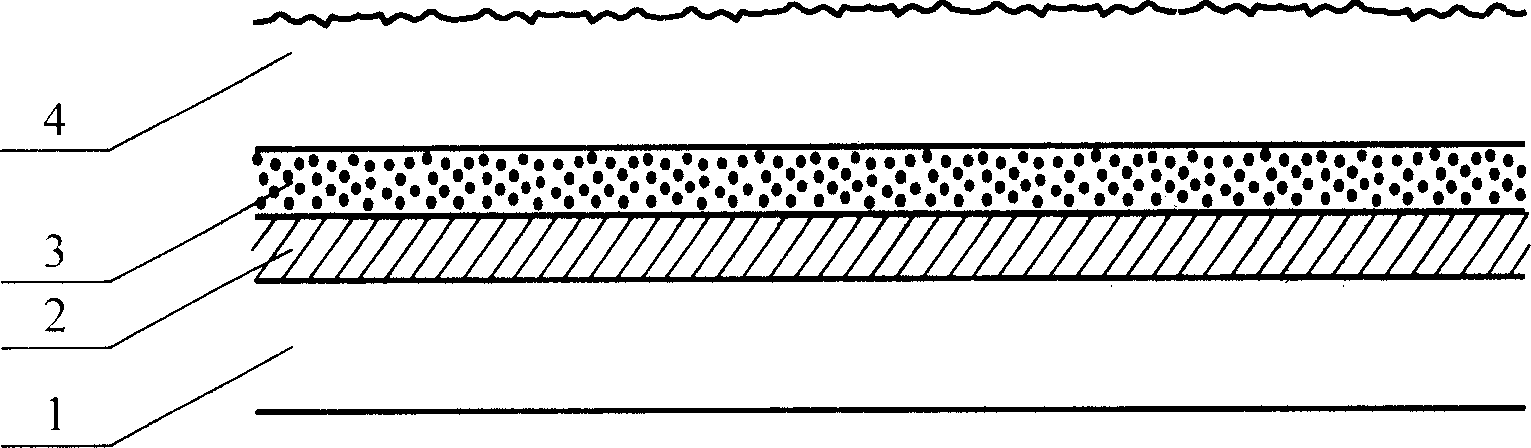 Heat isolating composite film and its prepn and use