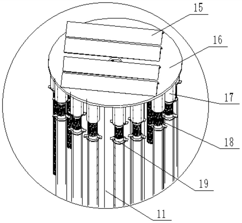 Steel pipe combined supporting structure and construction method thereof