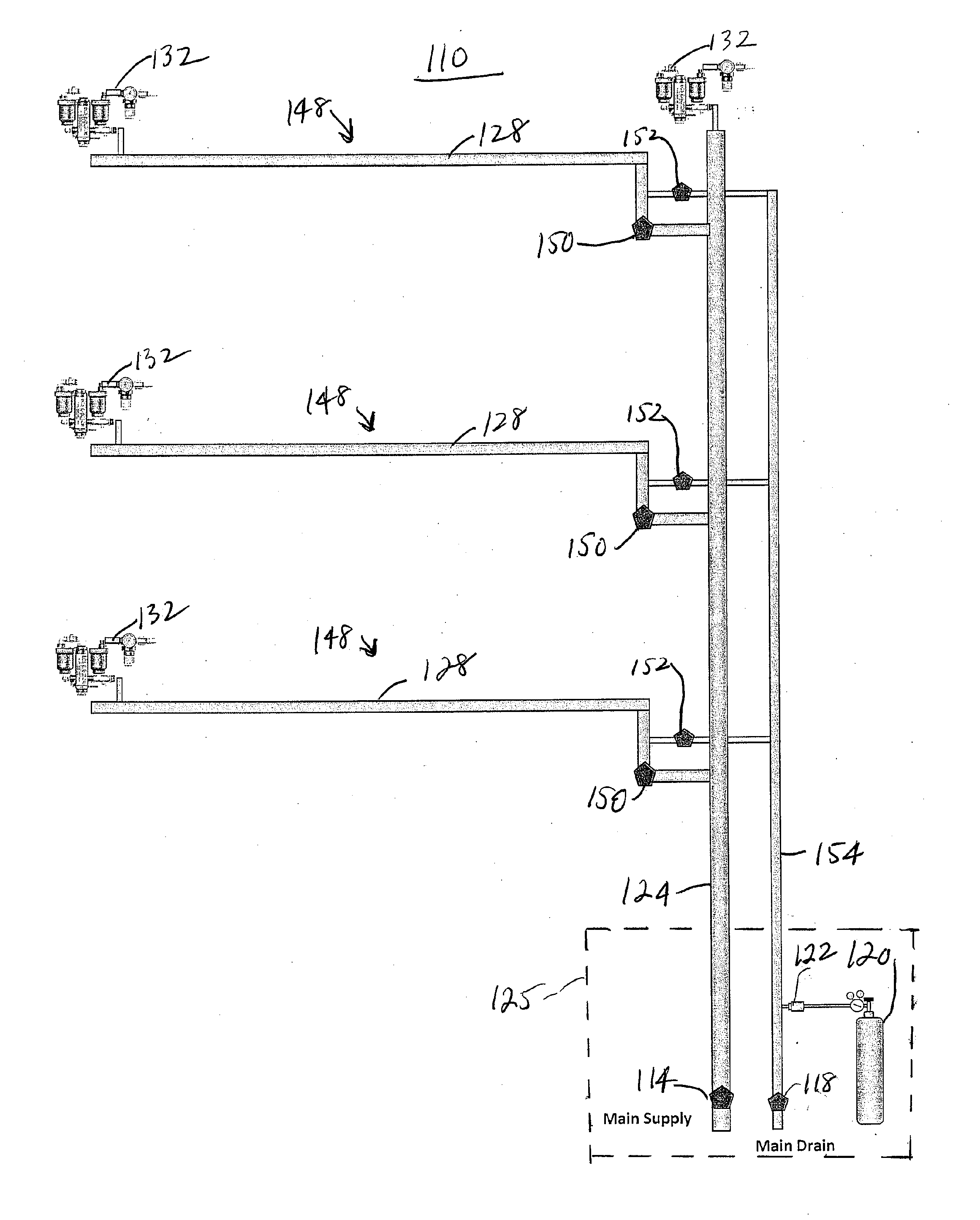 High nitrogen and other inert gas Anti-corrosion protection in wet pipe fire protection system