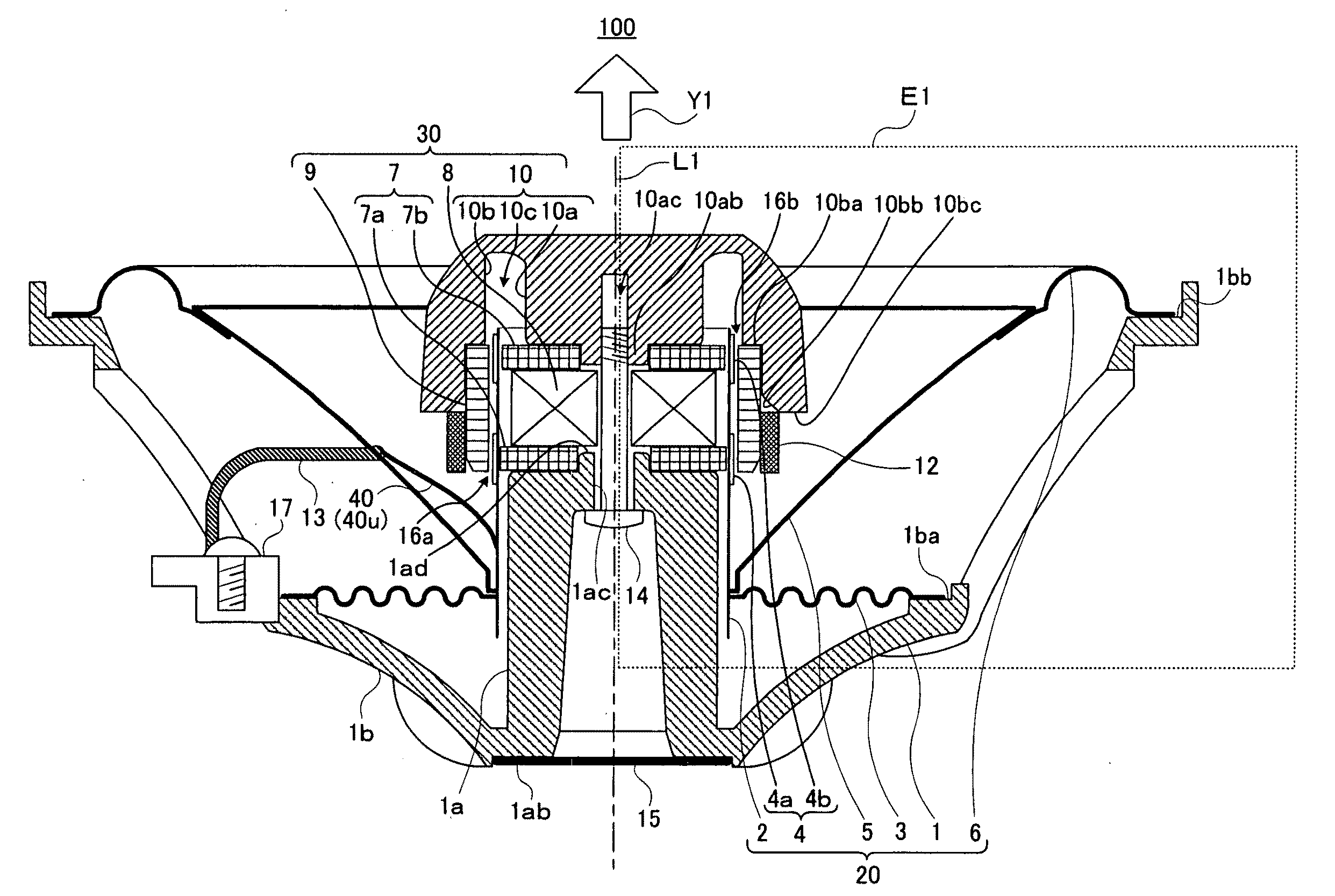 Voice coil device and speaker device using the voice coil device