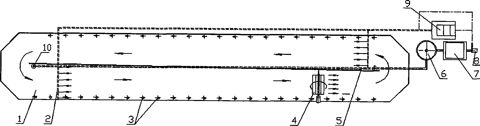 Circulating water shrimp cultured water treatment method and system