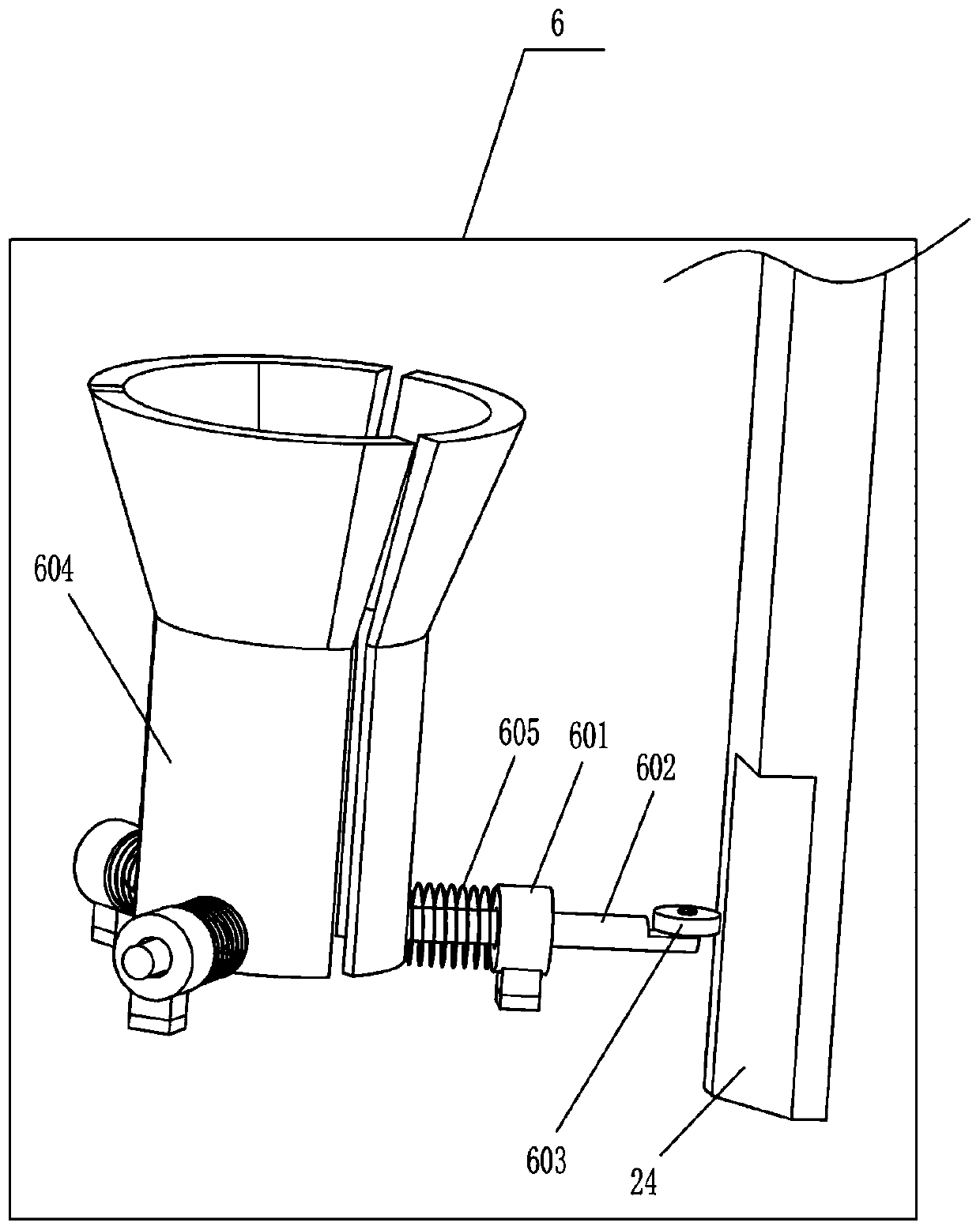 Cleaning device suitable for interiors of test tubes of different sizes