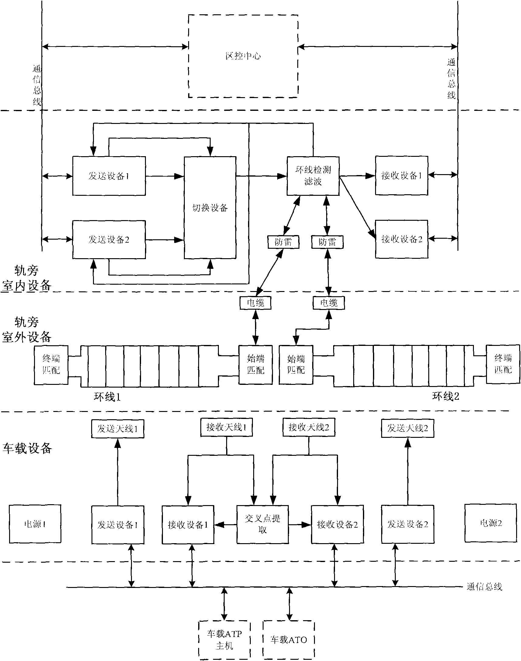 Symmetric induction loop bidirectional communication system