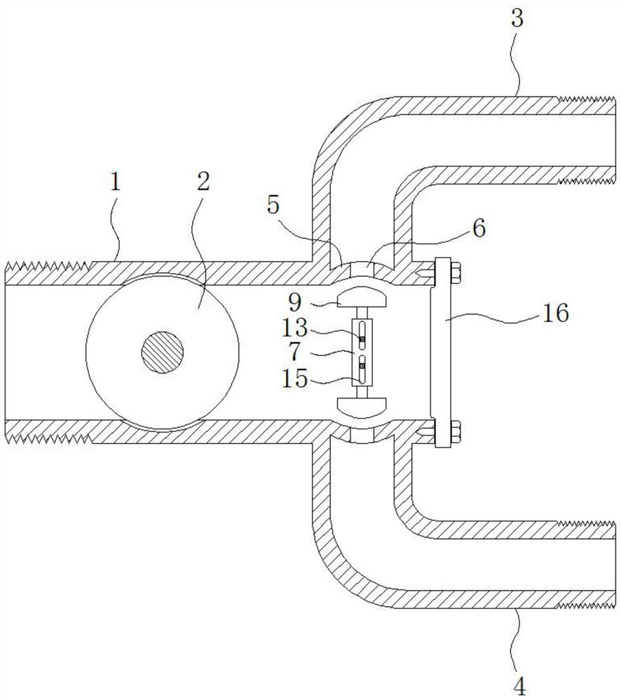 A combined diverter valve based on thread transmission control