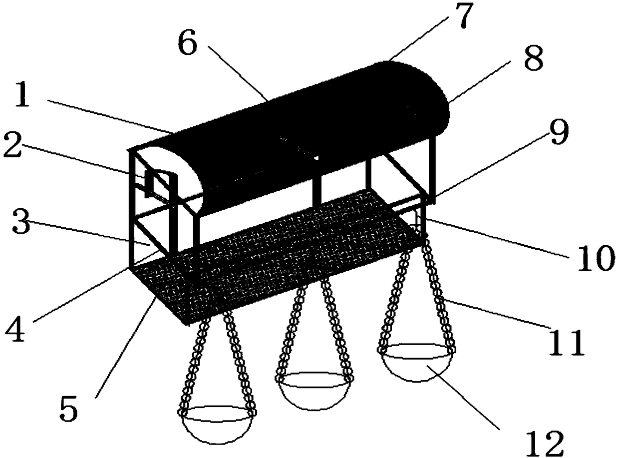 Suspension type flower pot frame