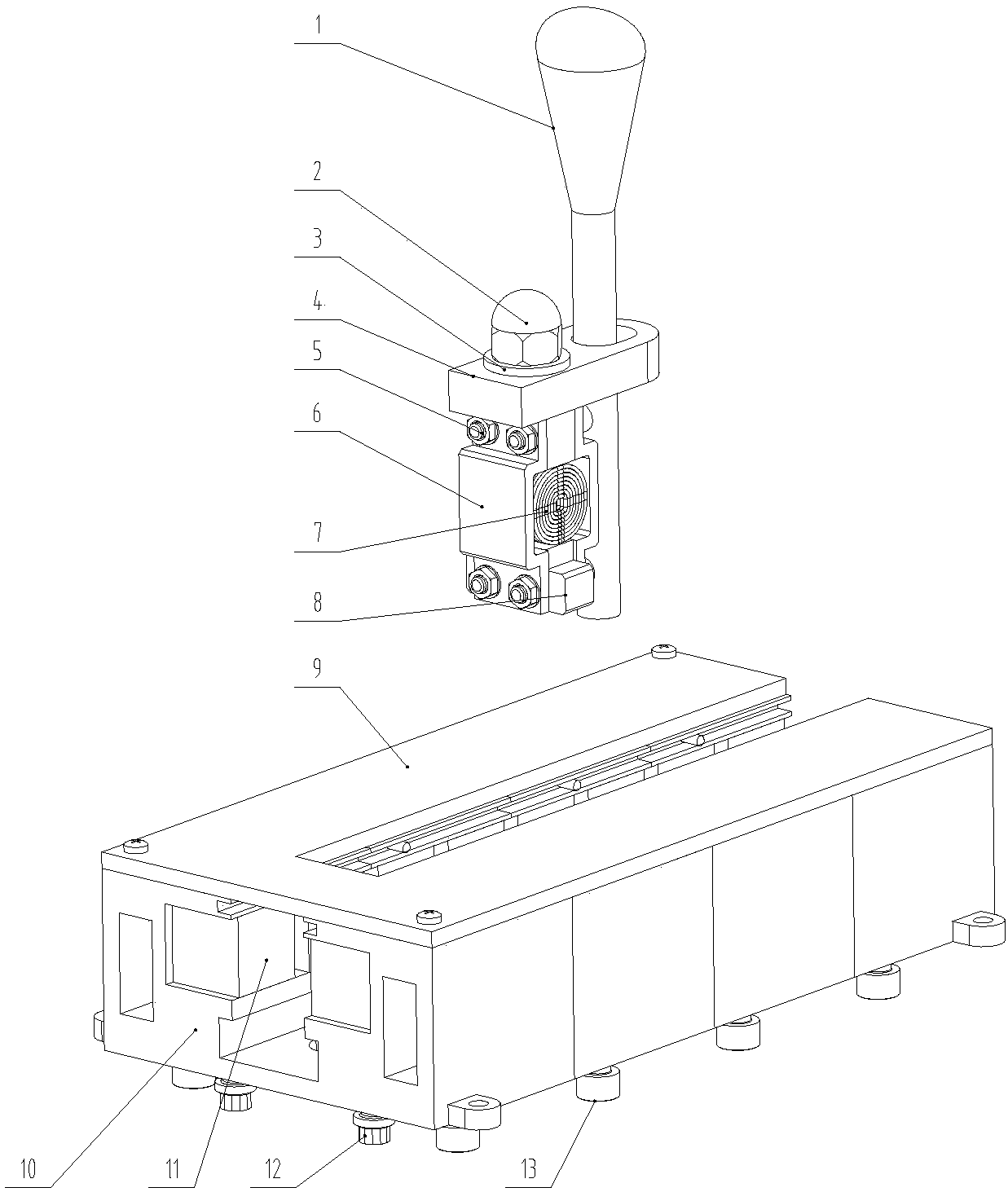 Automatic control gear shifting device based on linear motor