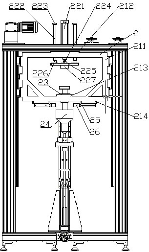 A crutch impact strength testing machine