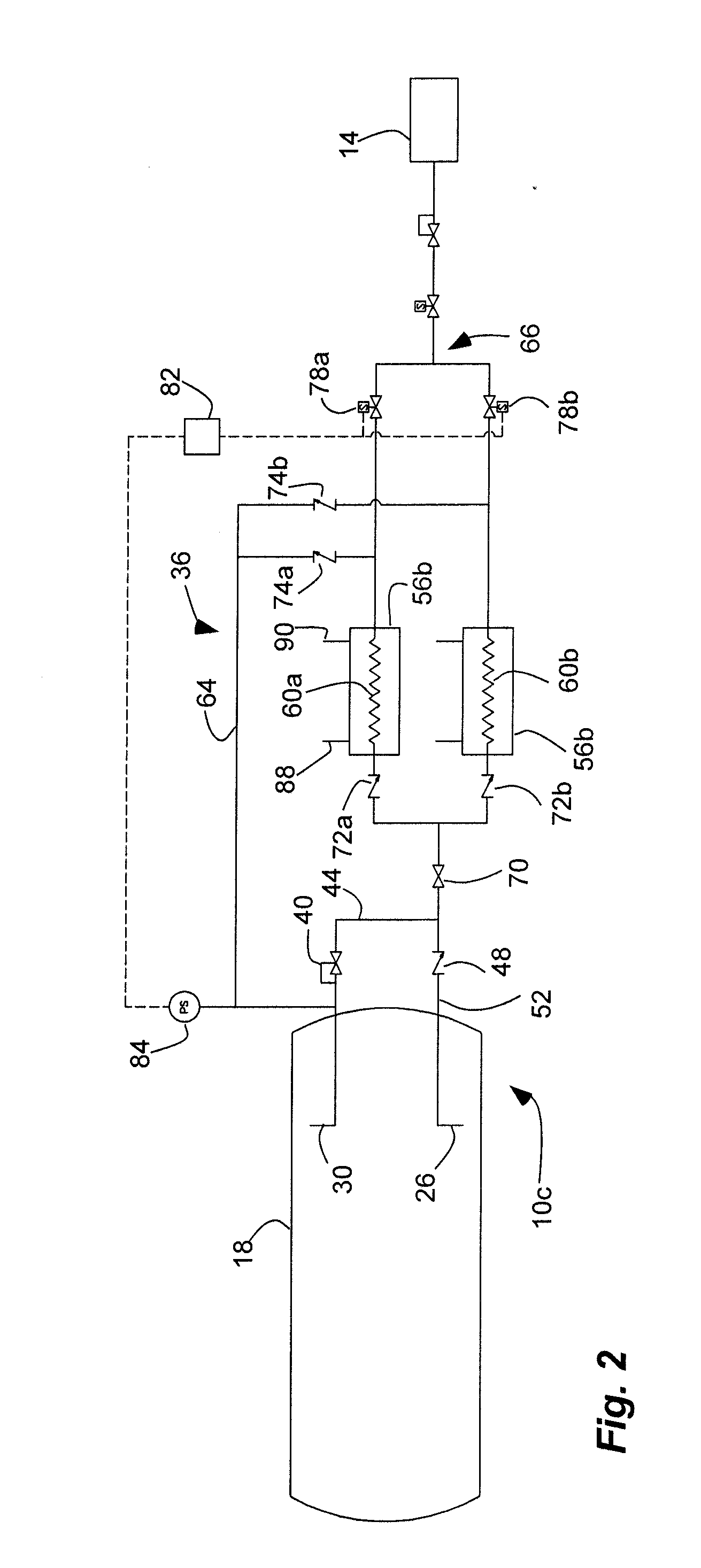 Liquefied natural gas system for a natural gas vehicle