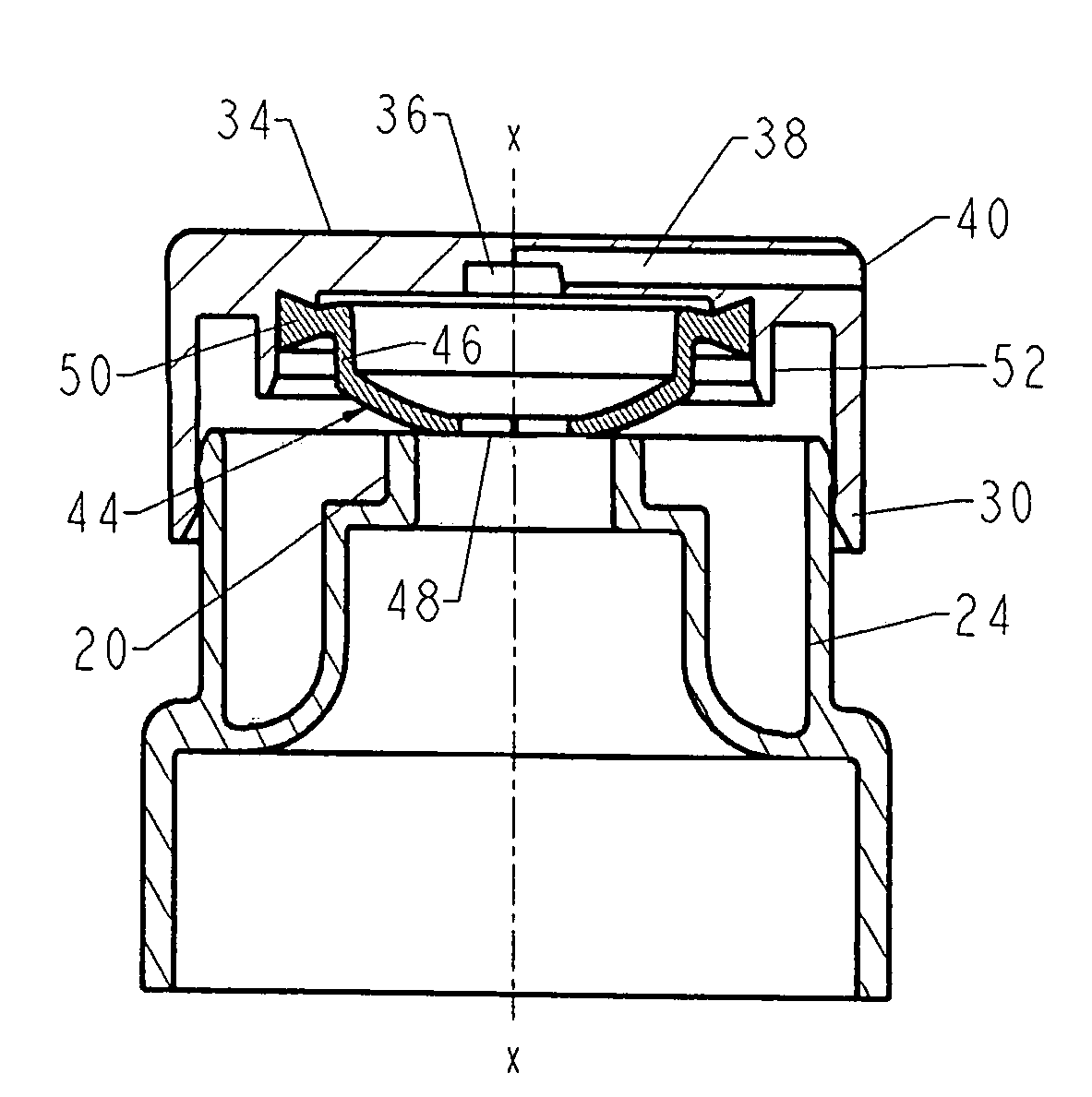 Closure for a container that holds a free-flowing product