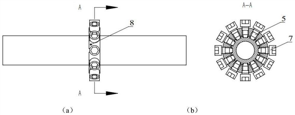 A device for measuring the circumferential liquid film thickness of gas-liquid two-phase flow based on ultrasonic