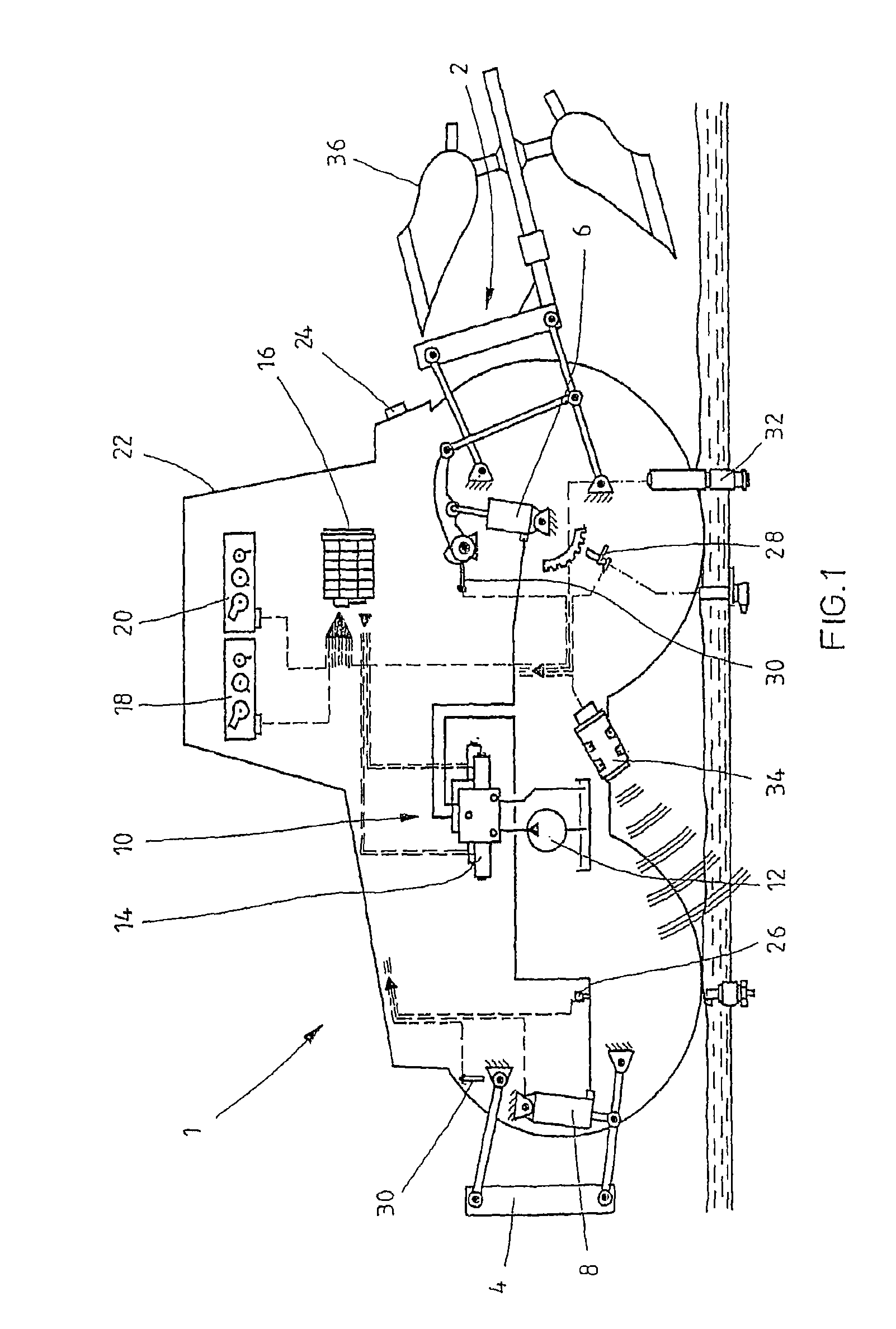 Lifting gear valve arrangement