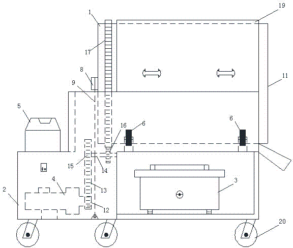 Asphalt hot material mixing machine