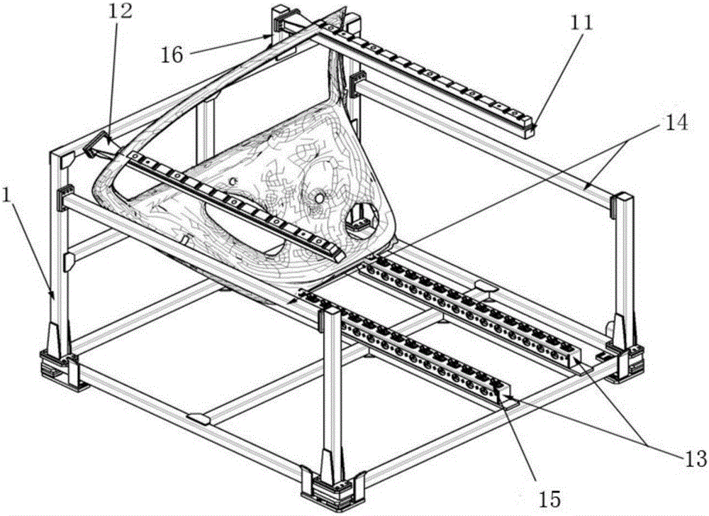 Automatic part placing material frame