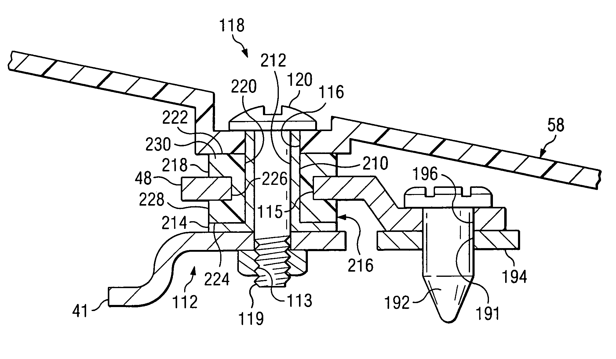 Vehicles having fastener extending into apertures of respective body panels and methods