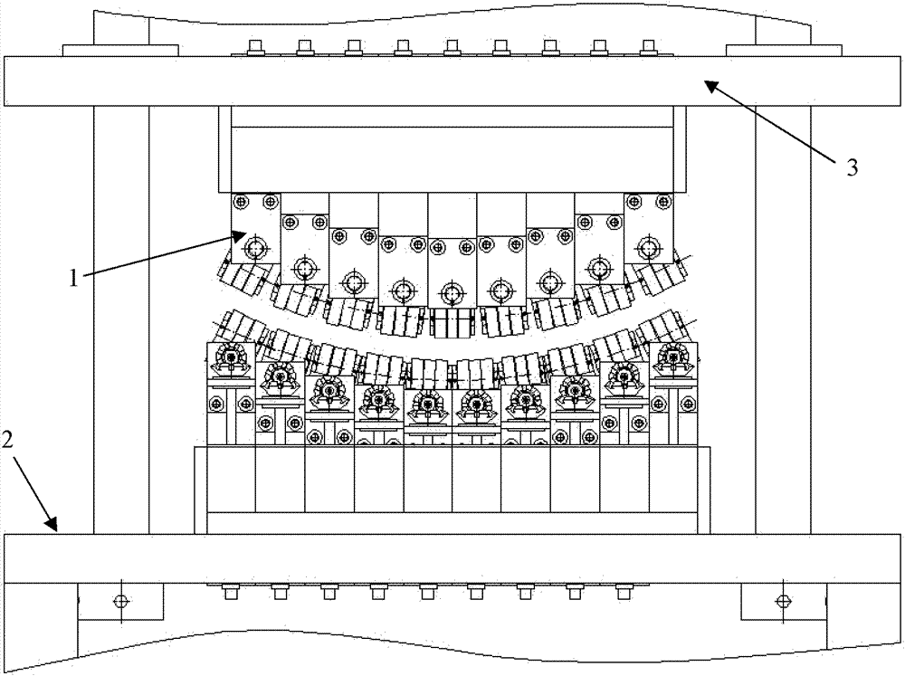 Three-dimensional curved surface roll forming device