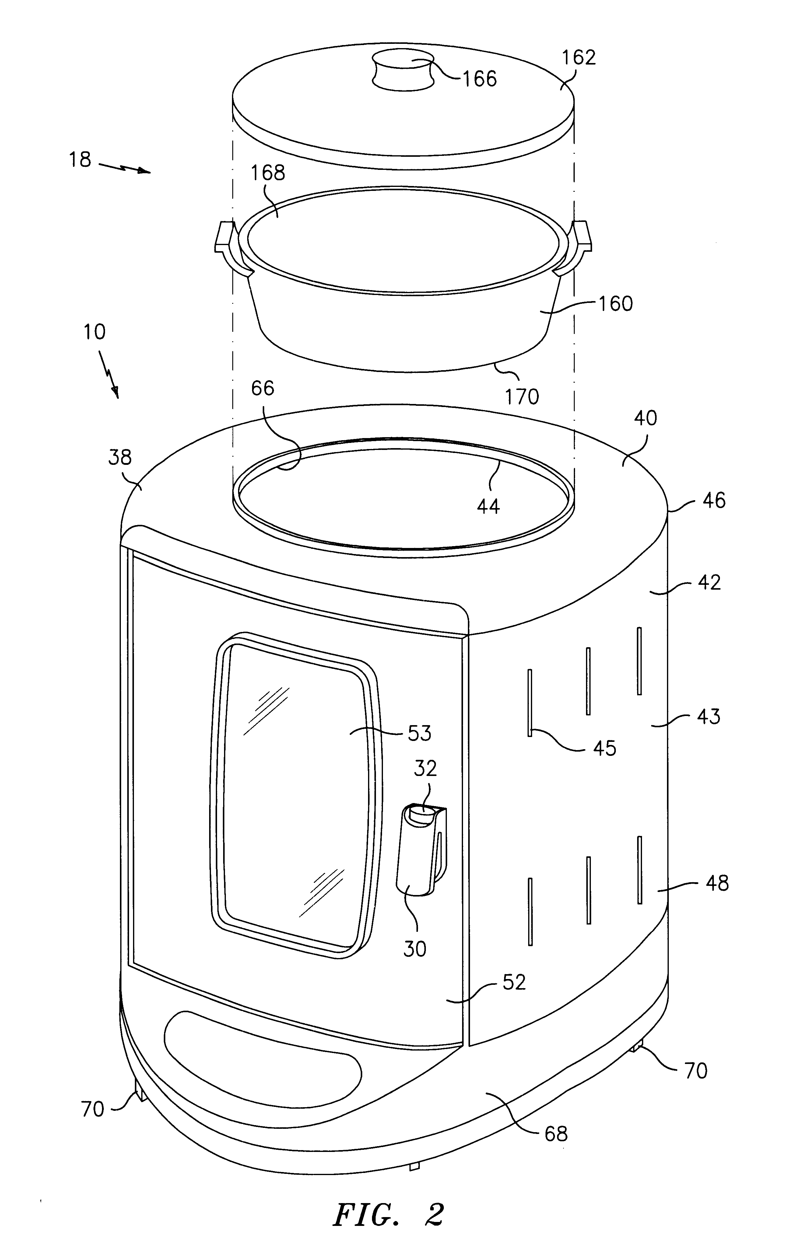 Rotisserie cooker unit