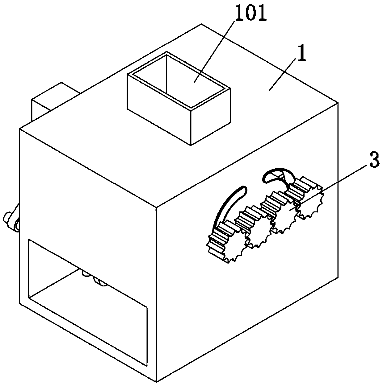 Concrete crushing device for constructional engineering