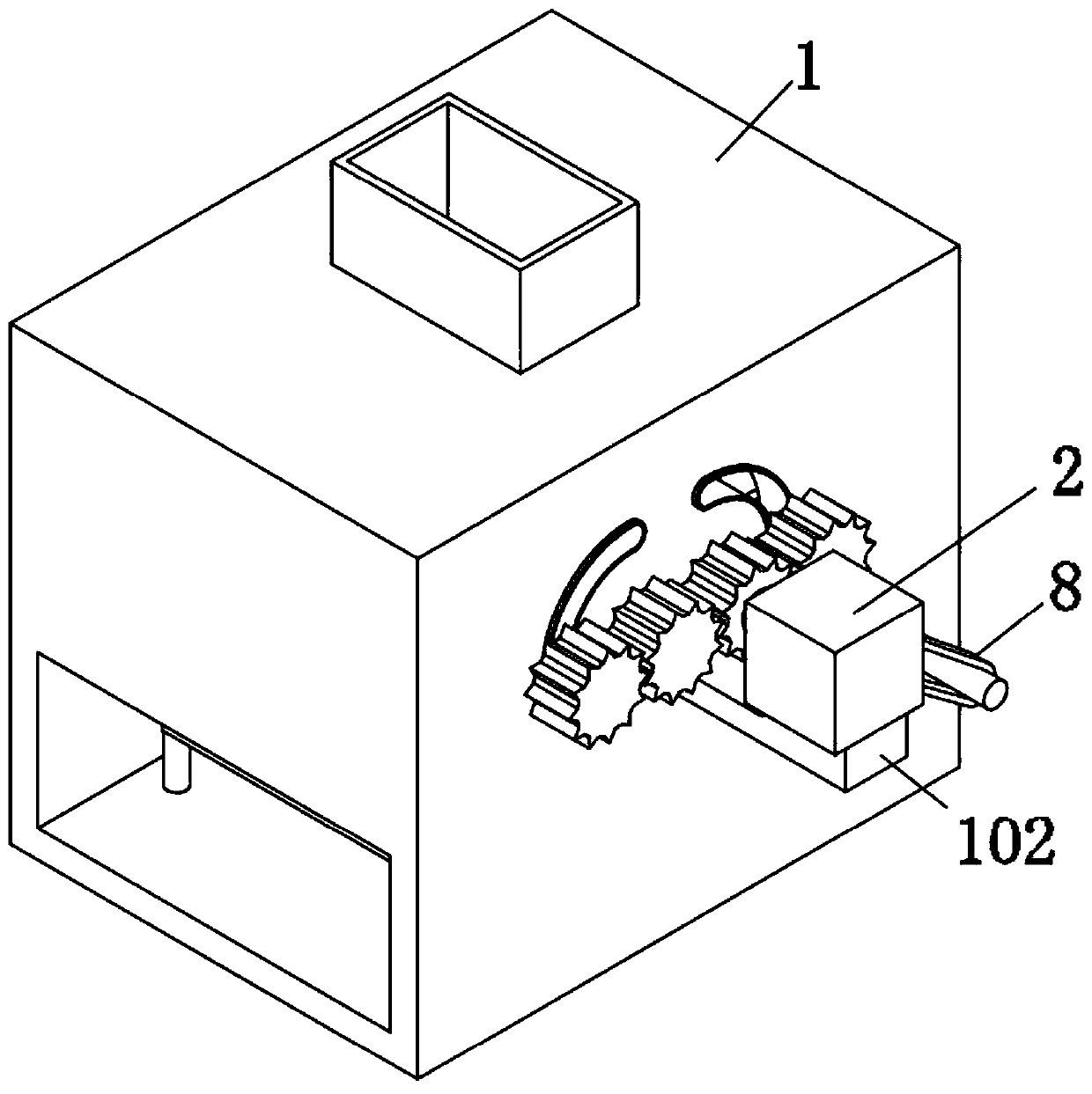 Concrete crushing device for constructional engineering