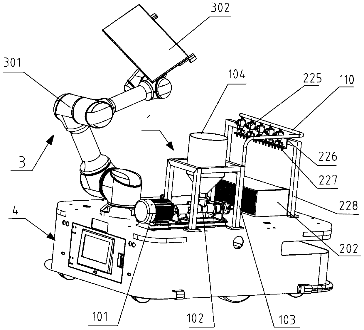 Tile laying device and tile laying robot