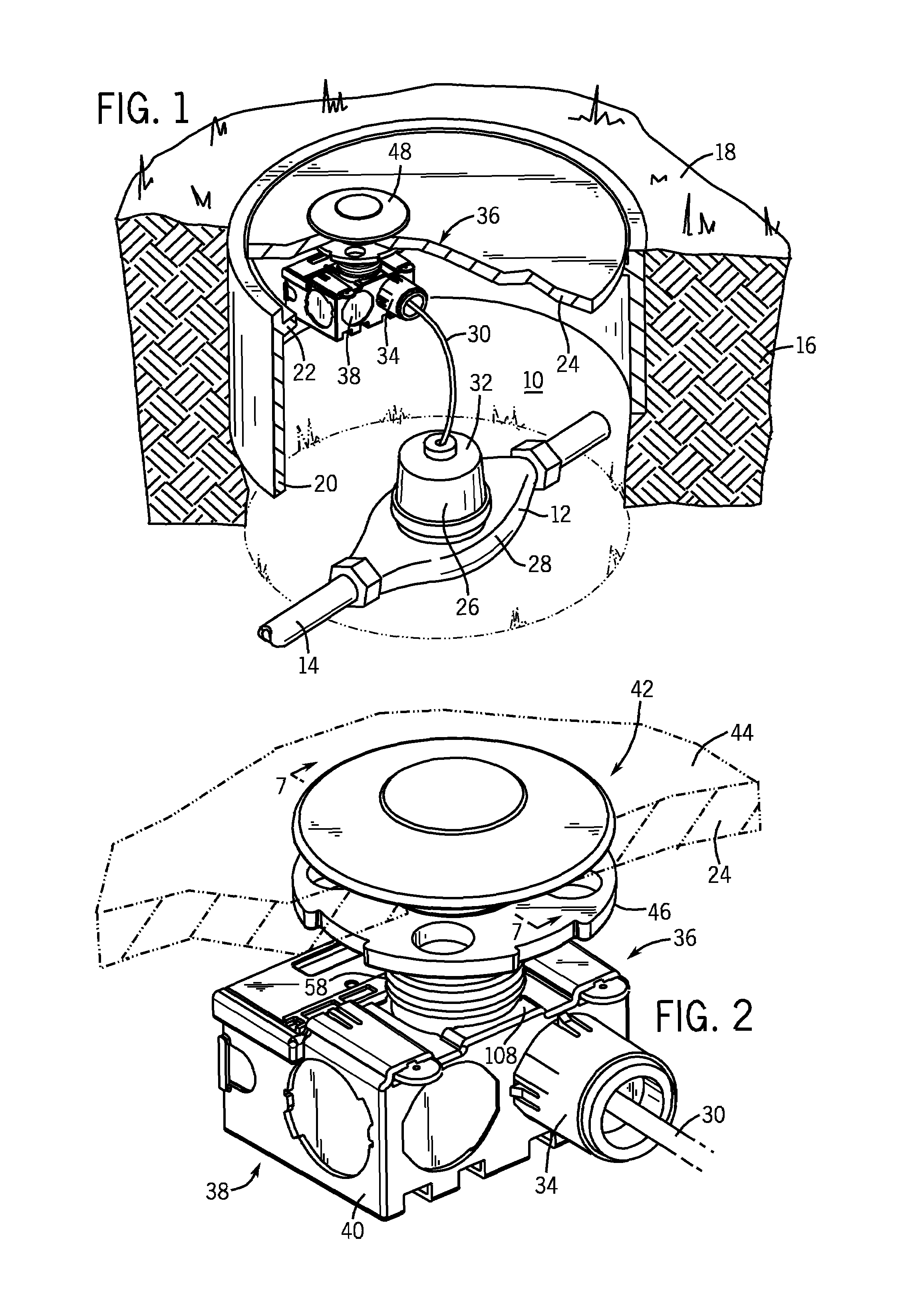 Utility meter antenna for ground mounted meter boxes