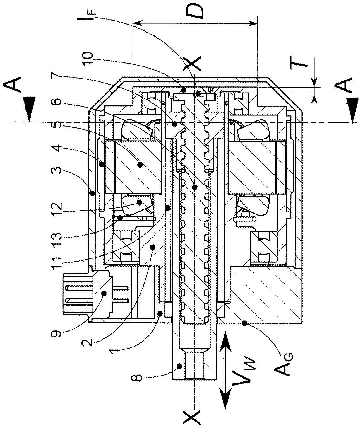 Drive device for a movable tappet