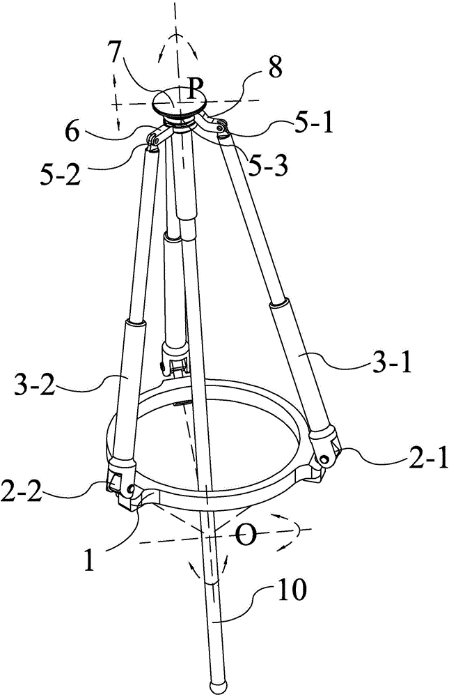 Parallel mechanism capable of performing spatial apocenter movement