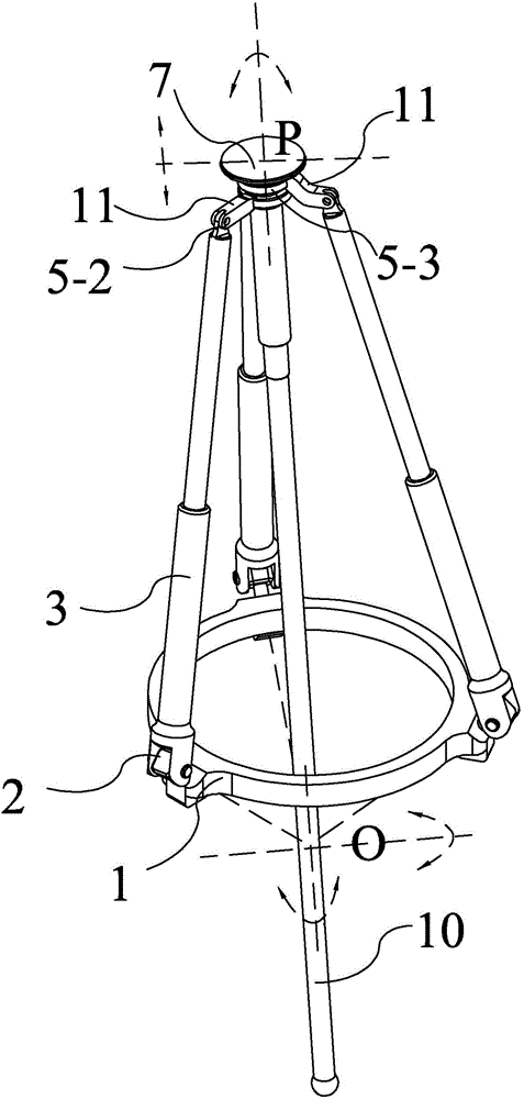 Parallel mechanism capable of performing spatial apocenter movement