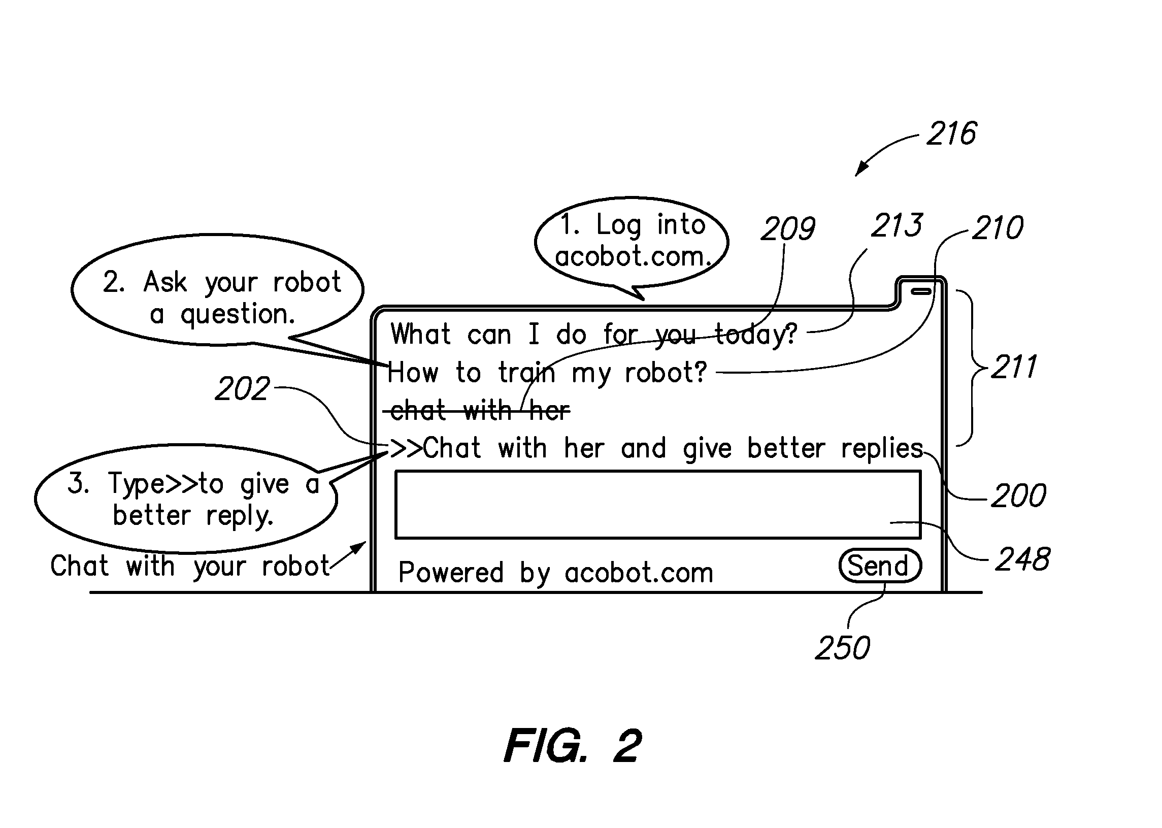 User-aided learning chatbot system and method