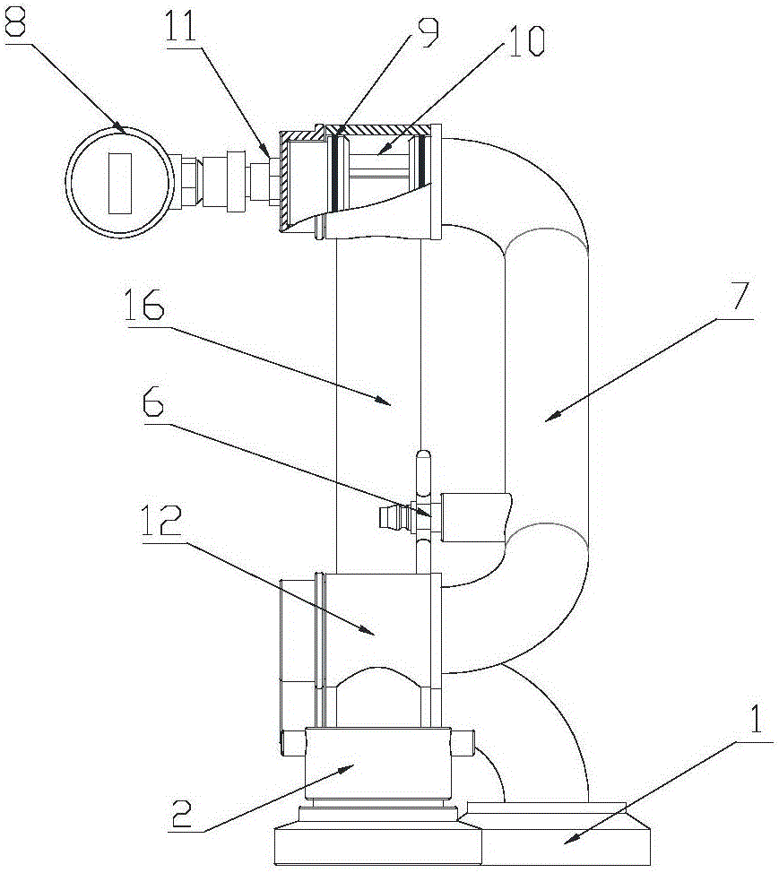 Pressure relief guide device for oil well wellhead