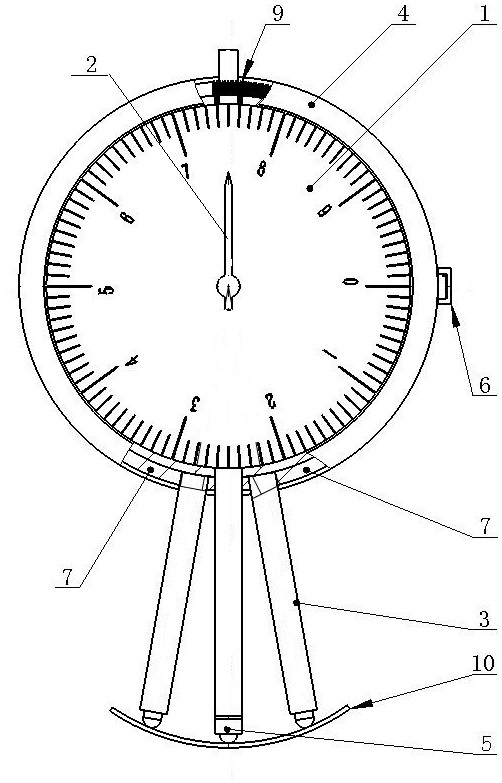 A device for quickly measuring the bending degree of plates