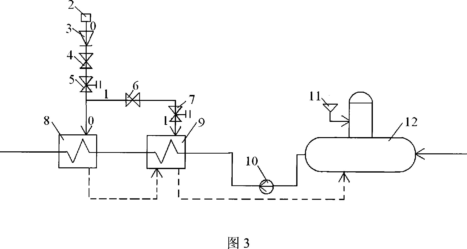 Start-up method of dewatering capacity-enlarging start-up monotube boiler near steam heating boilers