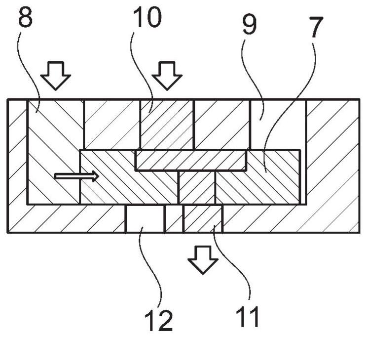 Switching unit for cooling oil and hybrid module with switching unit