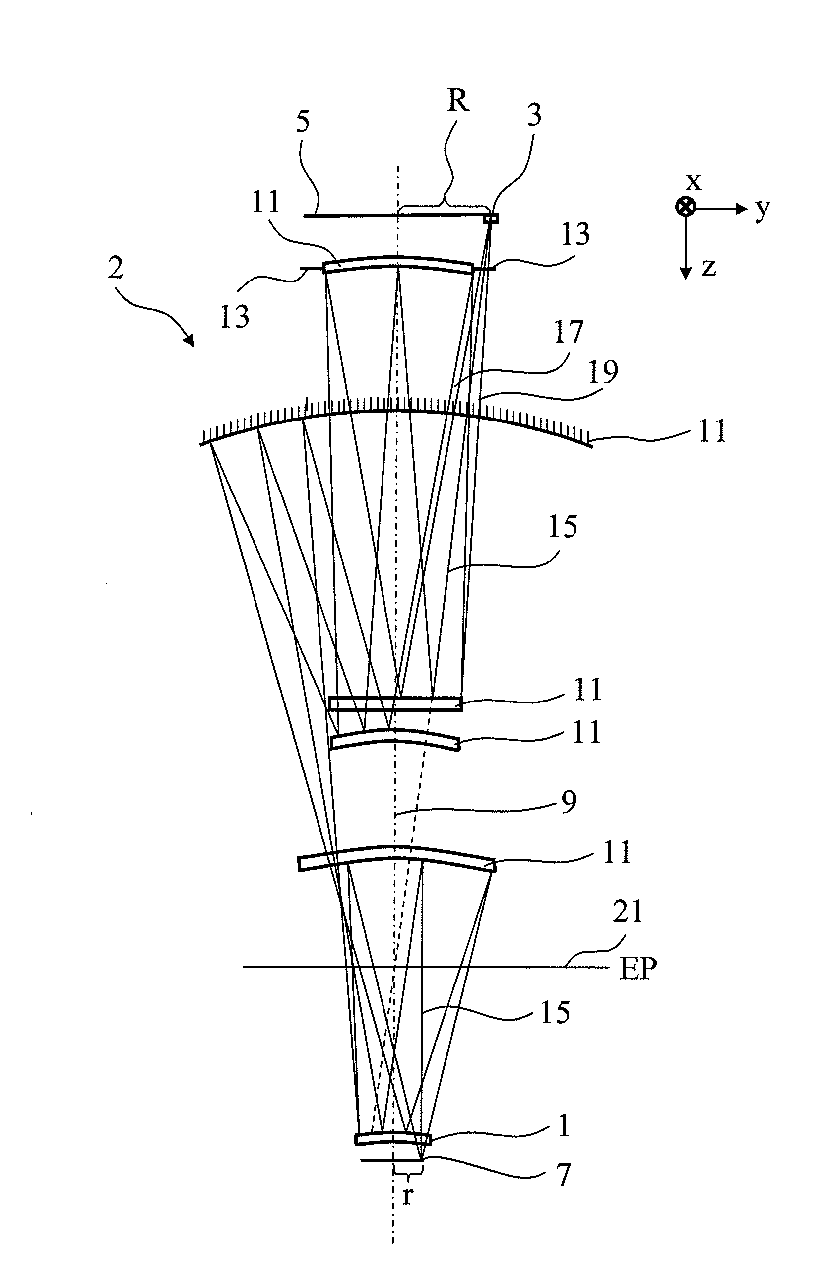 Mirror for the EUV wavelength range, projection objective for microlithography comprising such a mirror, and projection exposure apparatus for microlithography comprising such a projection objective