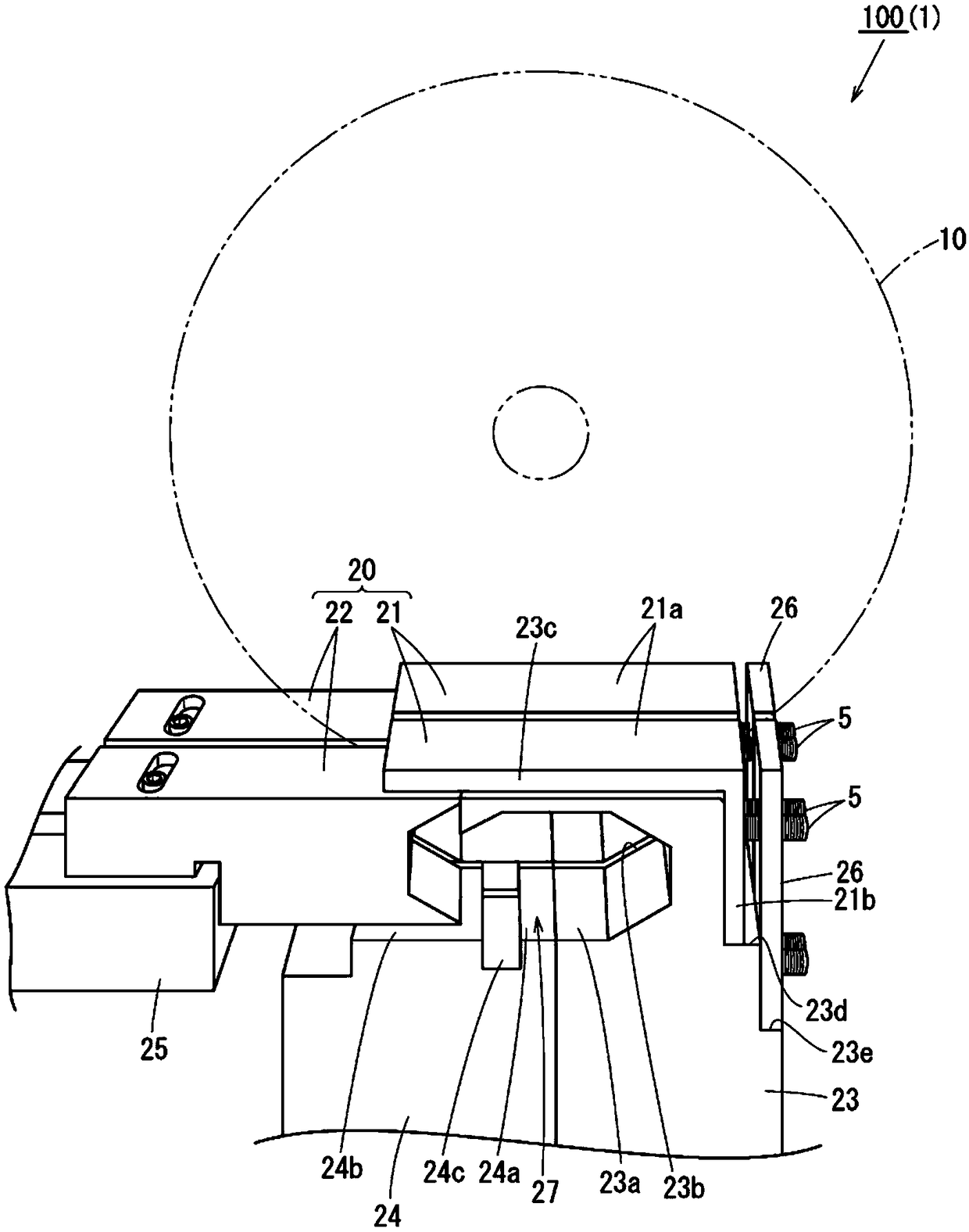 Grinding wheel guide, production line, and manufacturing method involved in manufacturing central core of secondary battery