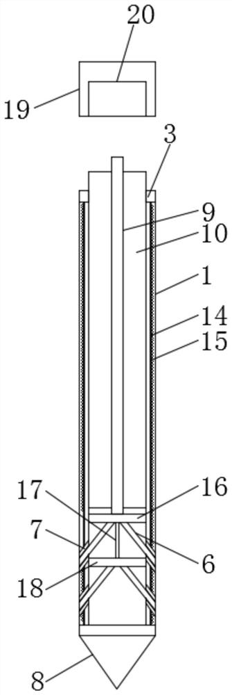 High-strength tubular pile foundation pit support structure for geotechnical engineering