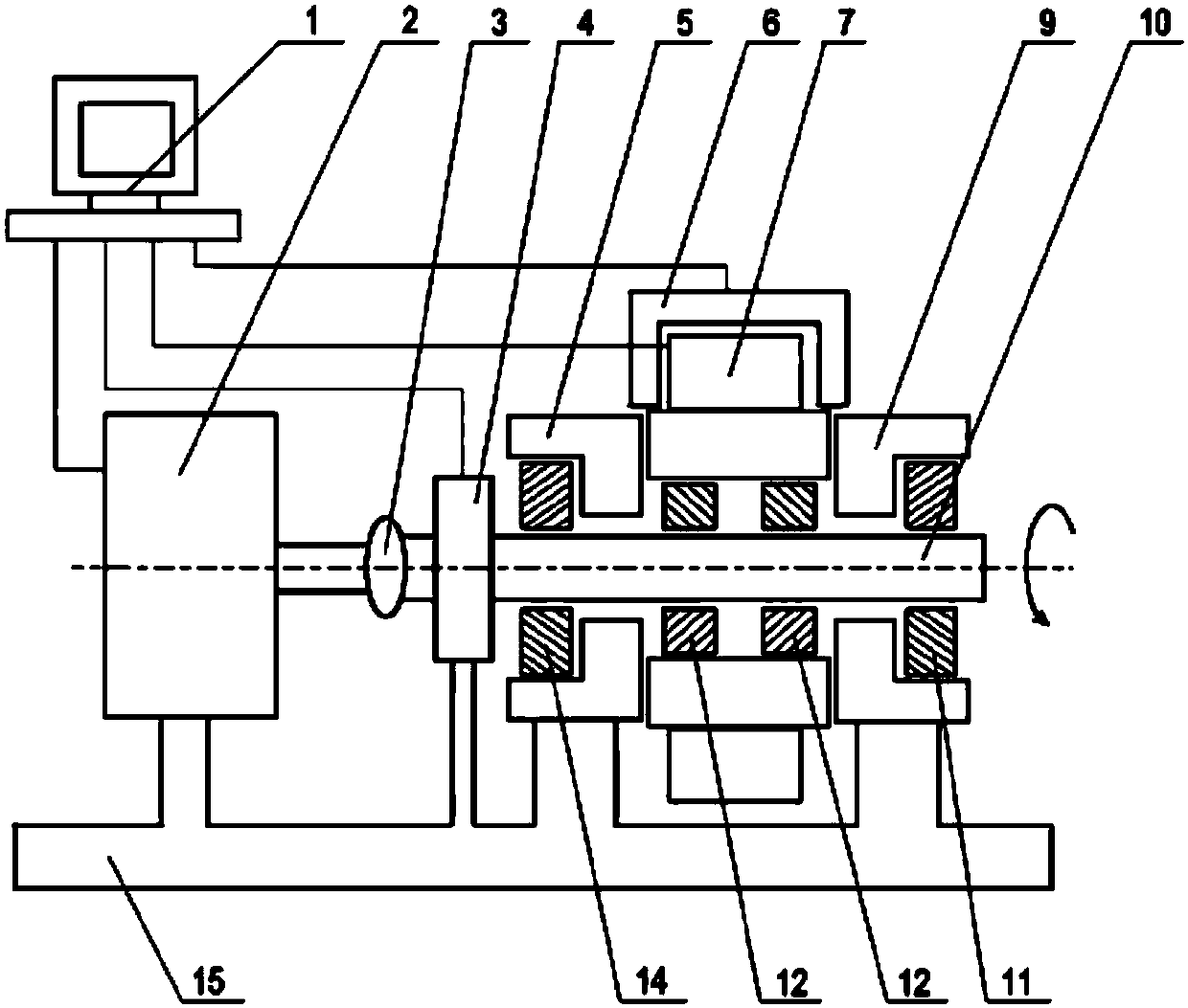 Gear transmission-based rolling bearing performance testing device capable of applying radial alternating load