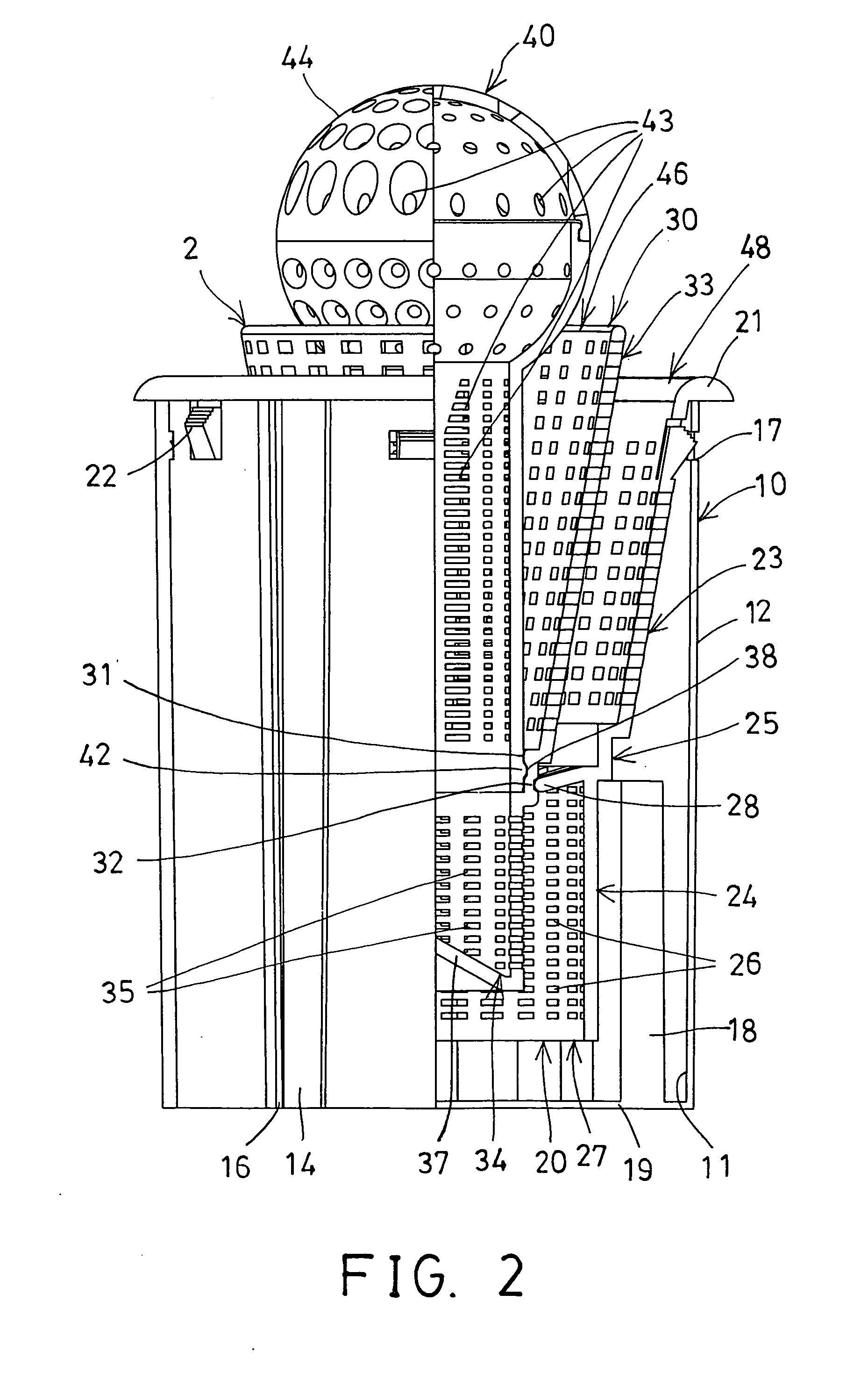 Acoustic absorbing device