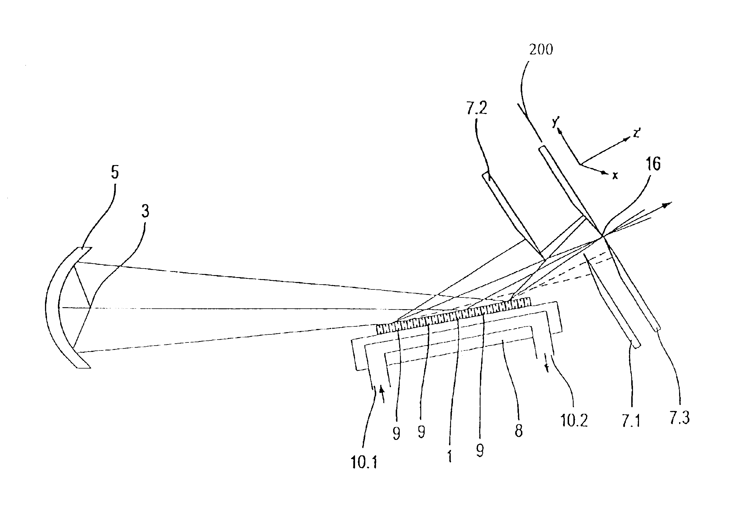 Illumination system with a plurality of individual gratings