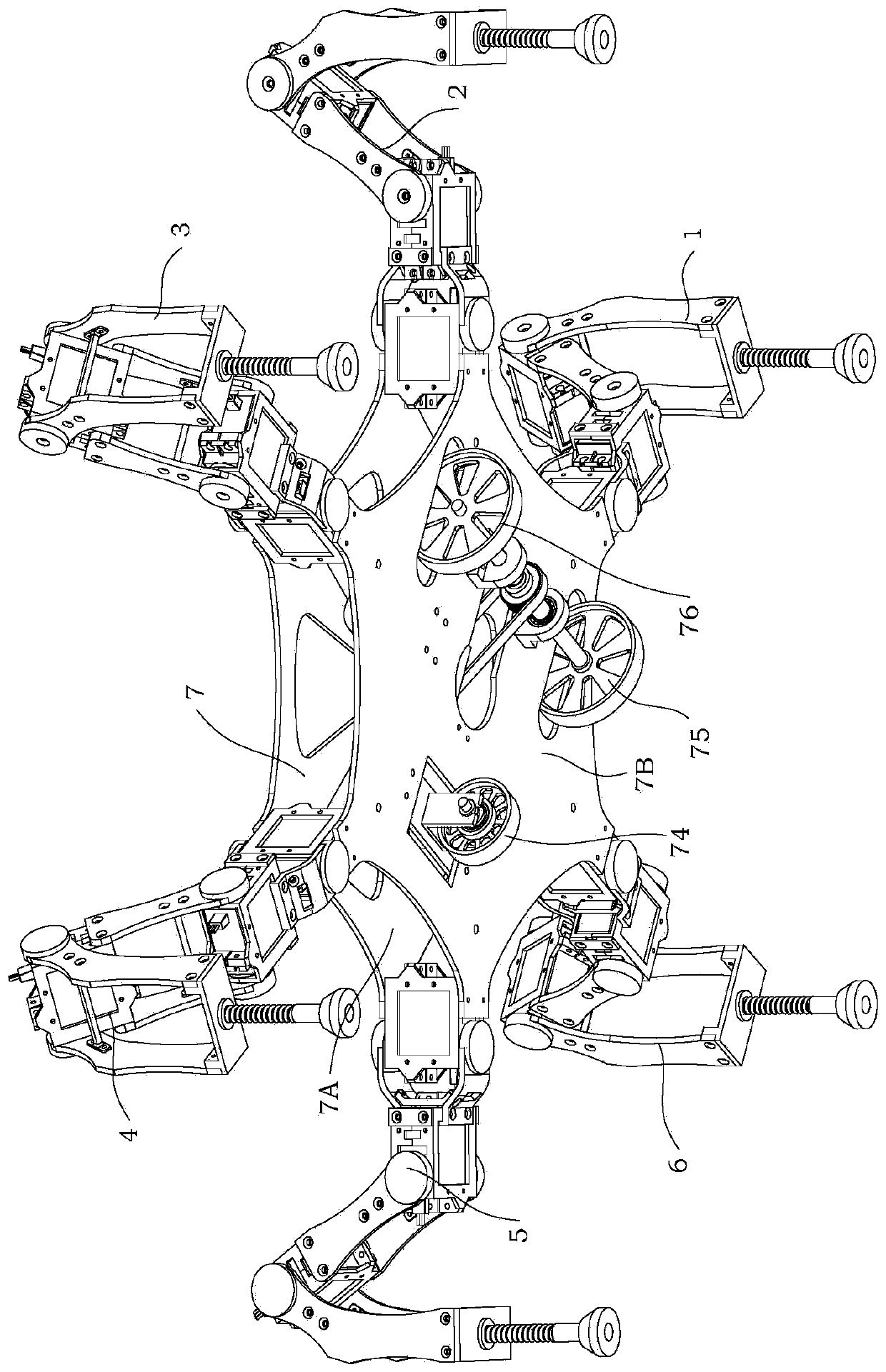 Multifunctional leg-wheel-combined mobile robot