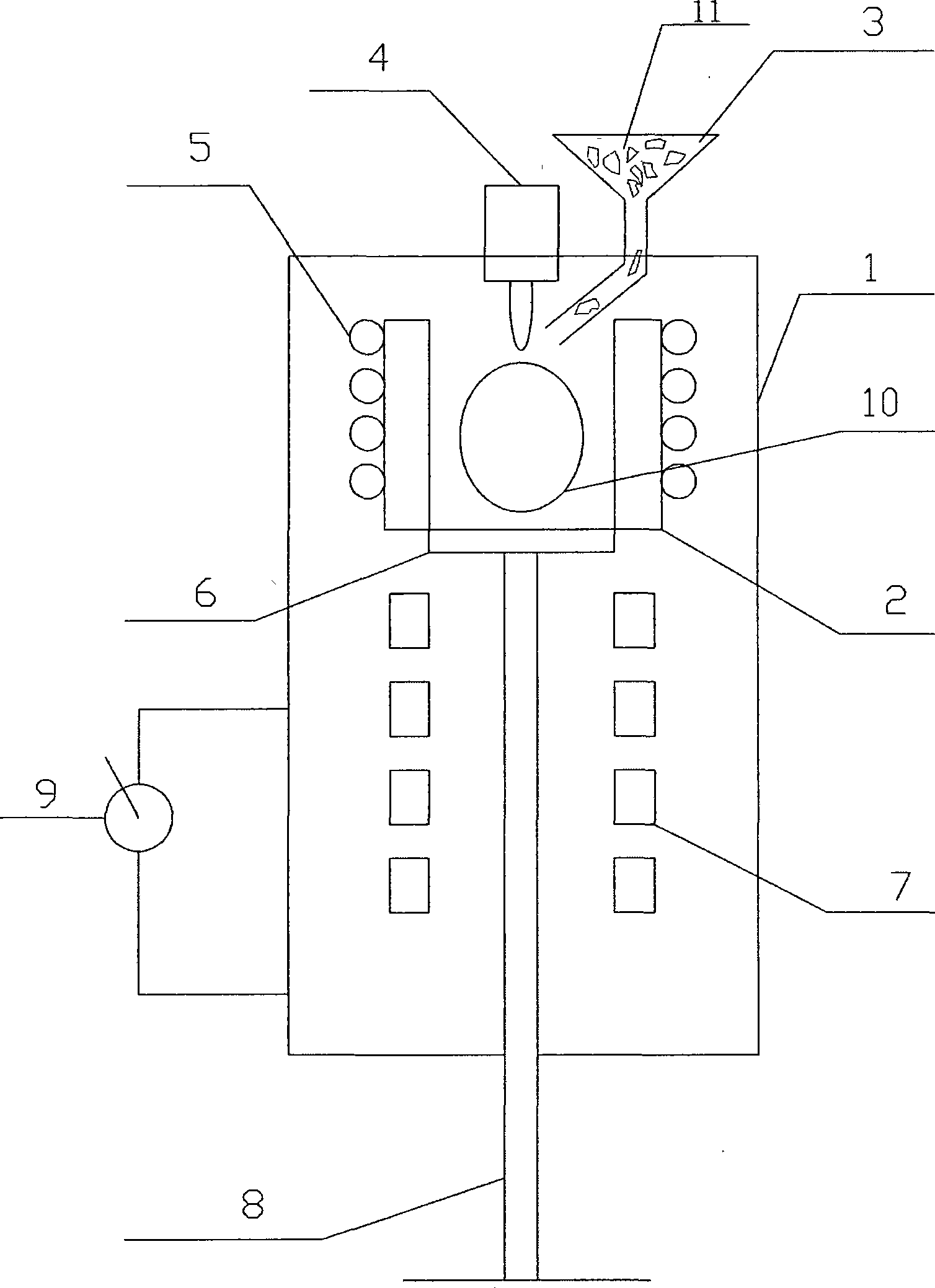 Device and method for manufacturing solar grade polysilicon